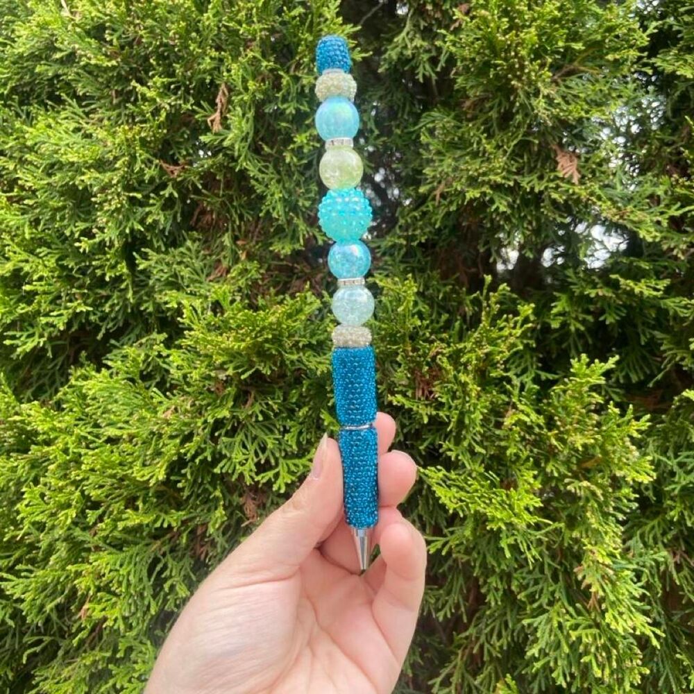 Teal Beaded Pen
